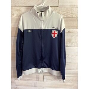 England National Football Team Jacket Full Zip Blue And White Mens Umbro 2XL